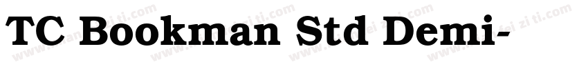 TC Bookman Std Demi字体转换